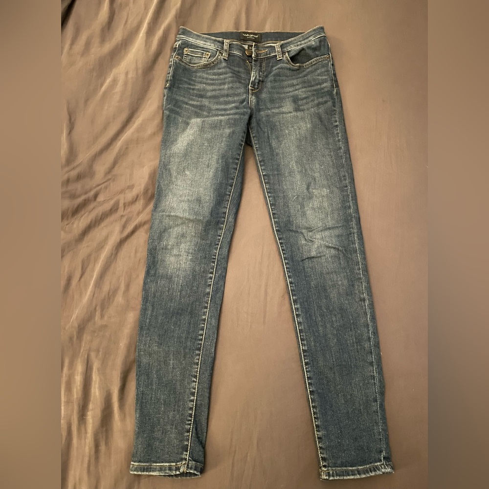Banana Republic skinny jeans, medium/dark wash, size 26/2